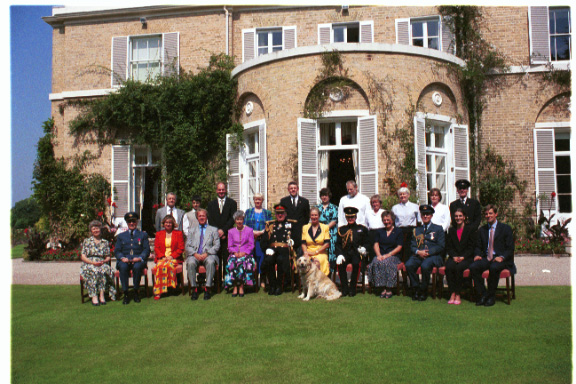 Government House staff photo in 2000 - including Lieutenant-Governor General Michael Wilkes and Charles Woodrow. CREDIT: Jersey Heritage.