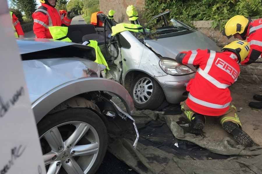 Fake car crash staged for awareness campaign | Bailiwick Express