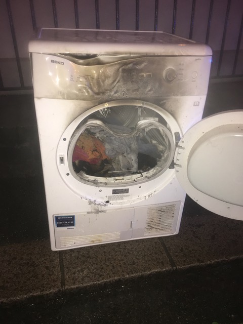 tumble dryer fire