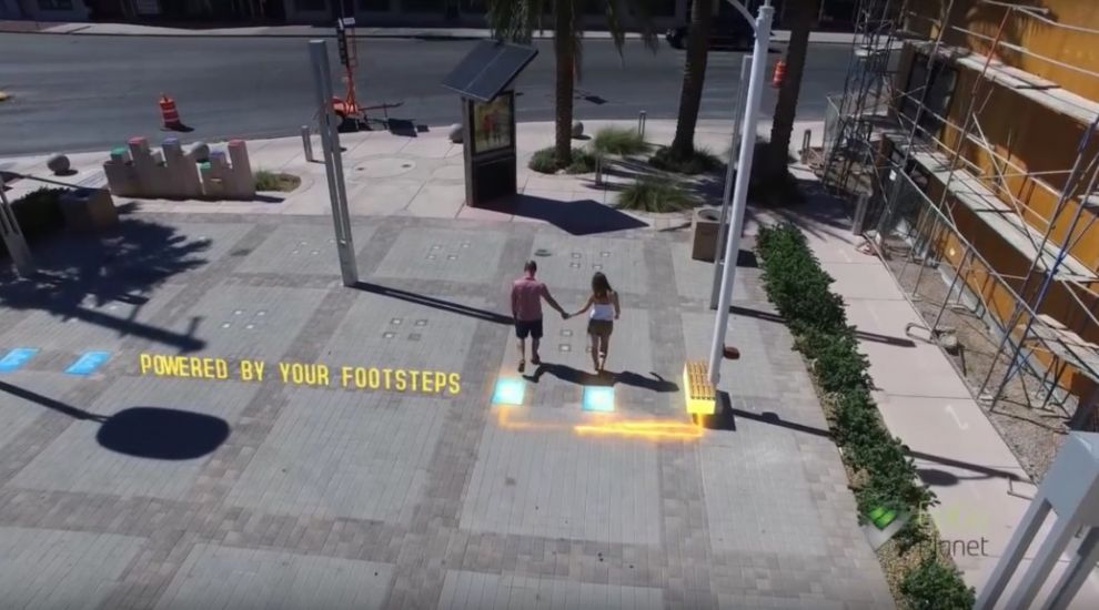 Las Vegas now has street lights powered by you walking past them