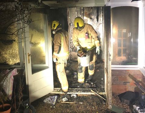 Pensioner uses army training to fight fire in his home