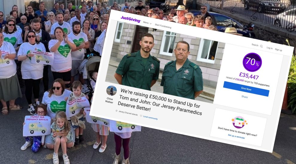 Paramedics thank islanders as fundraiser smashes £20k target