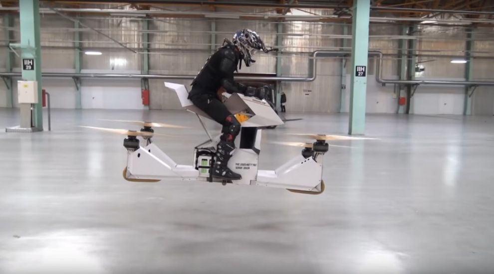 A Russian start-up company has invented a hoverbike and it looks absolutely insane