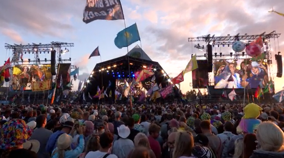 Who were the mystery festival-goers? Jersey flag once again flies proudly at Glasto