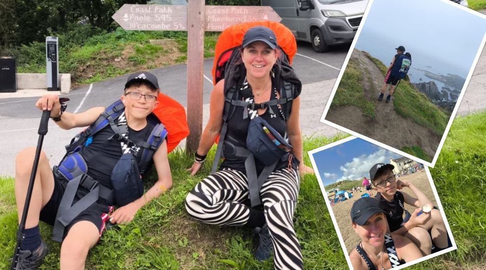 Mum and son walk Britain's longest trail for local homelessness charity