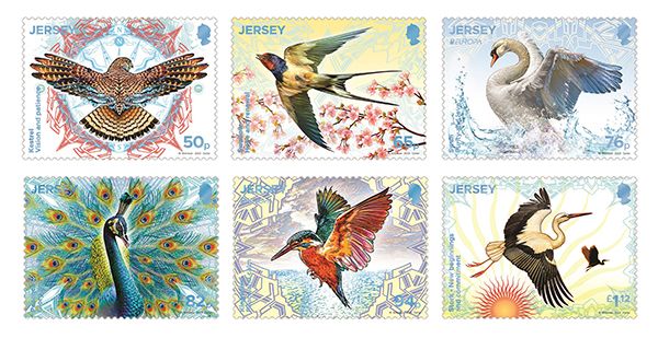 Symbolic, singing birds to feature on Jersey stamps