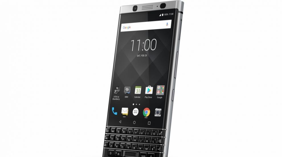 The new BlackBerry smartphone has a touchscreen and keyboard