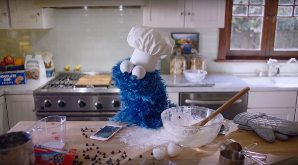 Cookie Monster's baking skills are the subject of Apple's newest iPhone ad