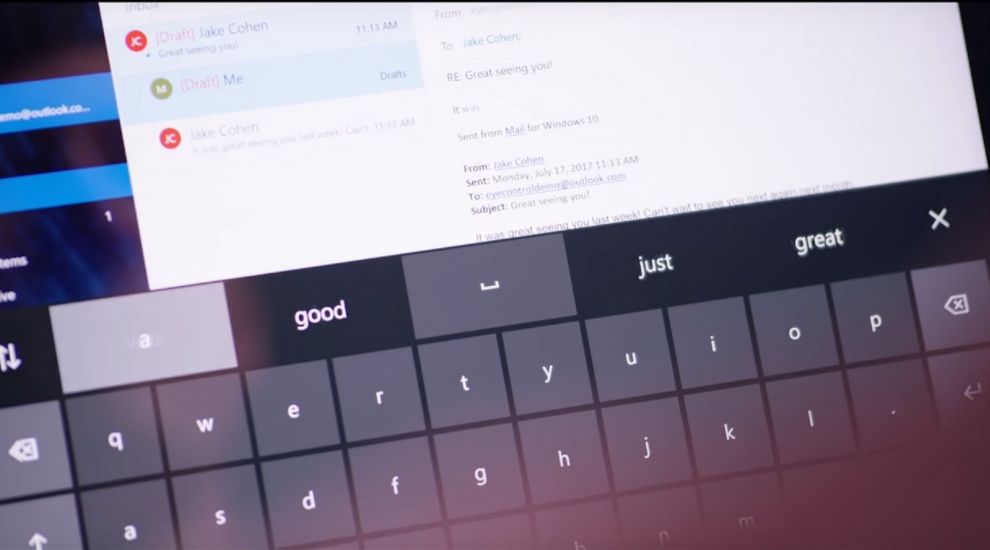 Microsoft is bringing eye control support to Windows 10 to help those with disabilities