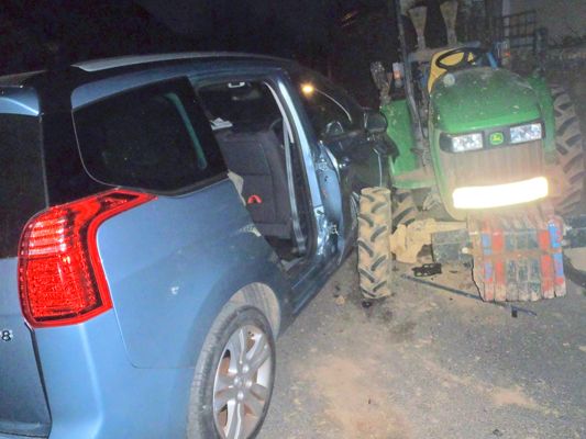 Driver crashes into tractor in St John