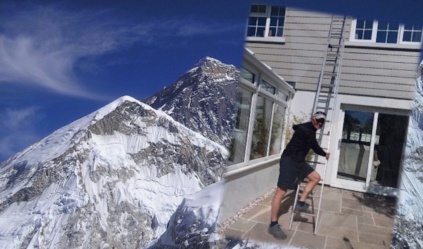 Locked down fundraiser scales 'Everest'