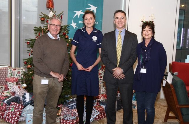 Family Nursing & Home Care receives over 100 Christmas gifts donated by BNP Paribas for local families