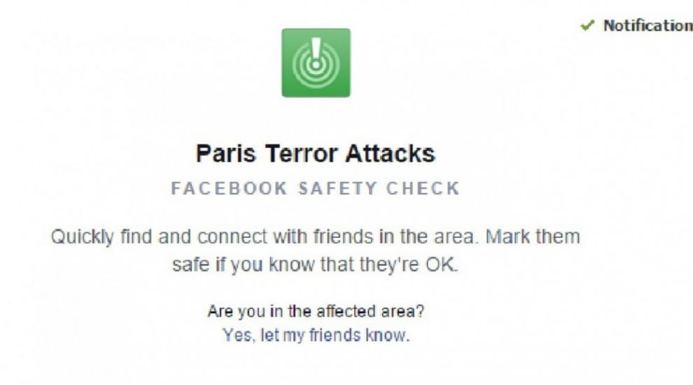 A new Facebook feature is helping people check on loved ones in Paris