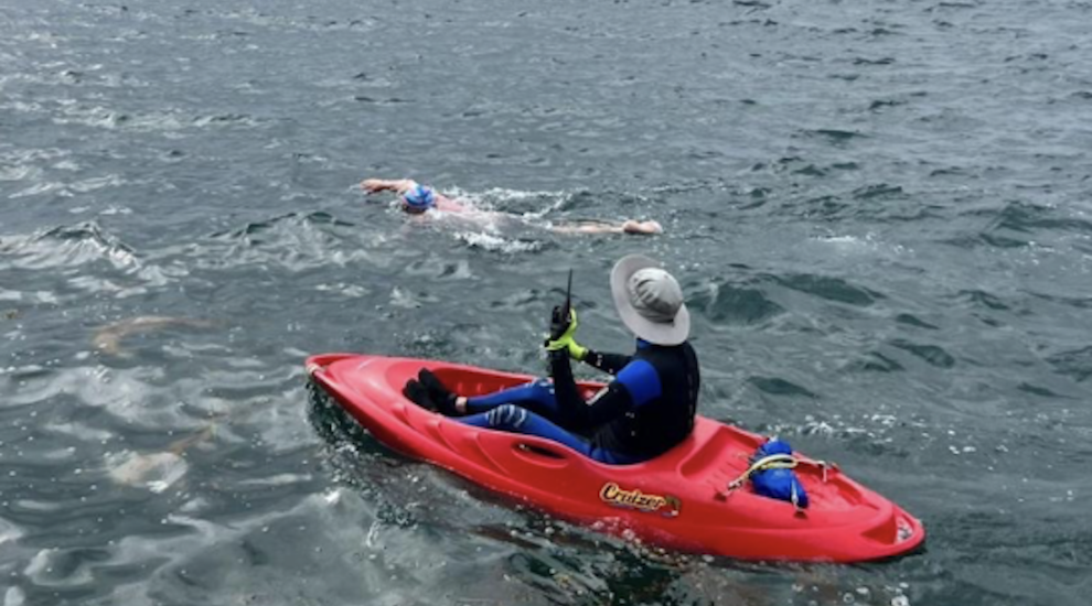 Guernsey man completes round-Jersey swim in aid of cancer charity