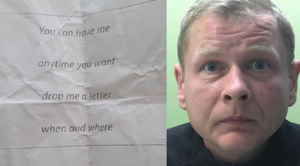 Man jailed for handing sexual note to teen in 