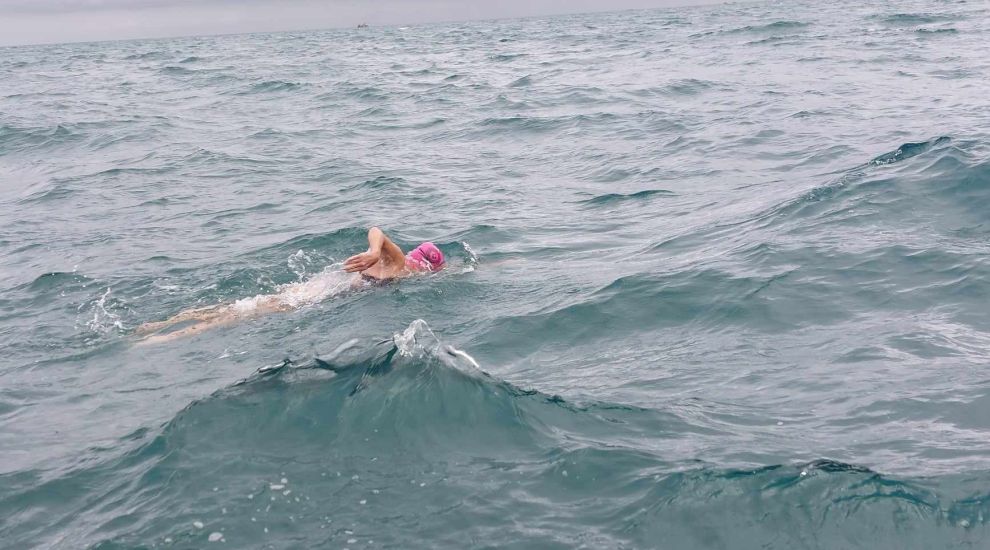 Swimming mum pledges to go again after weather scuppers Jersey-France fundraiser