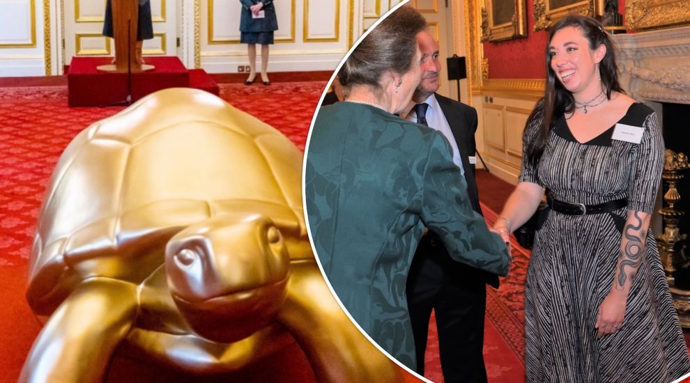 Princess Royal picks out a tortoise