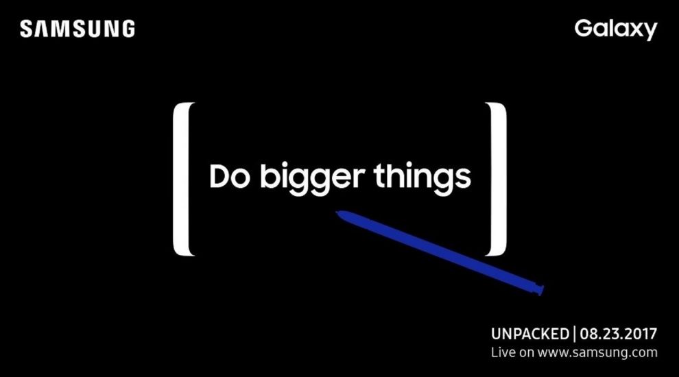 Samsung confirms live event for August 23, when the Galaxy Note 8 is expected to be revealed