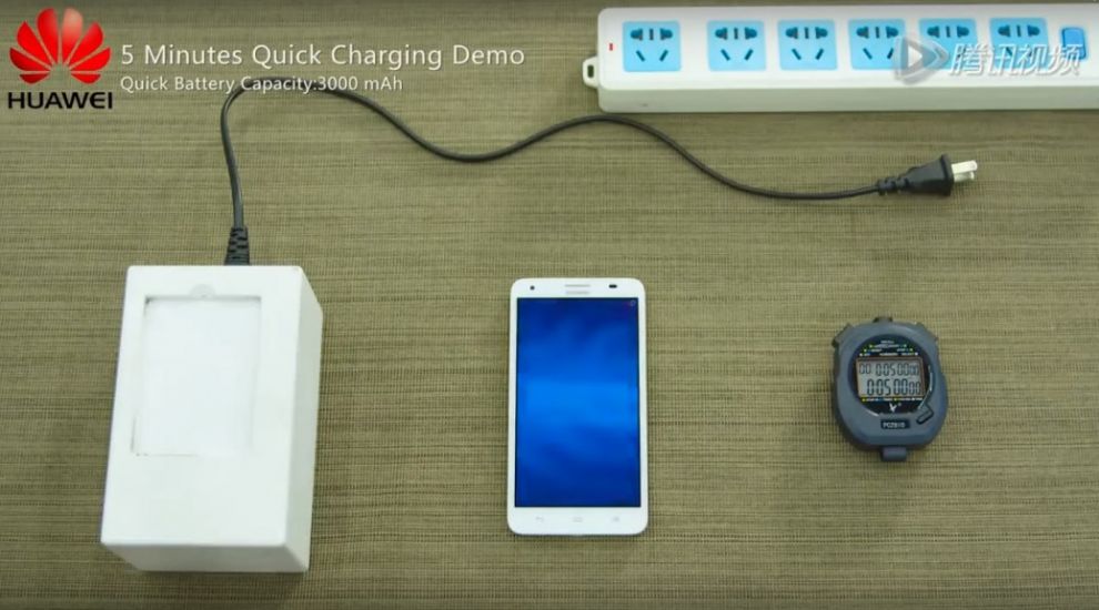 Huawei reveals new battery that can charge by 48% in five minutes