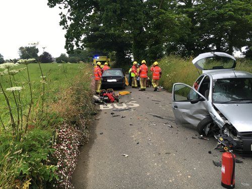 Early crash leaves driver trapped in car