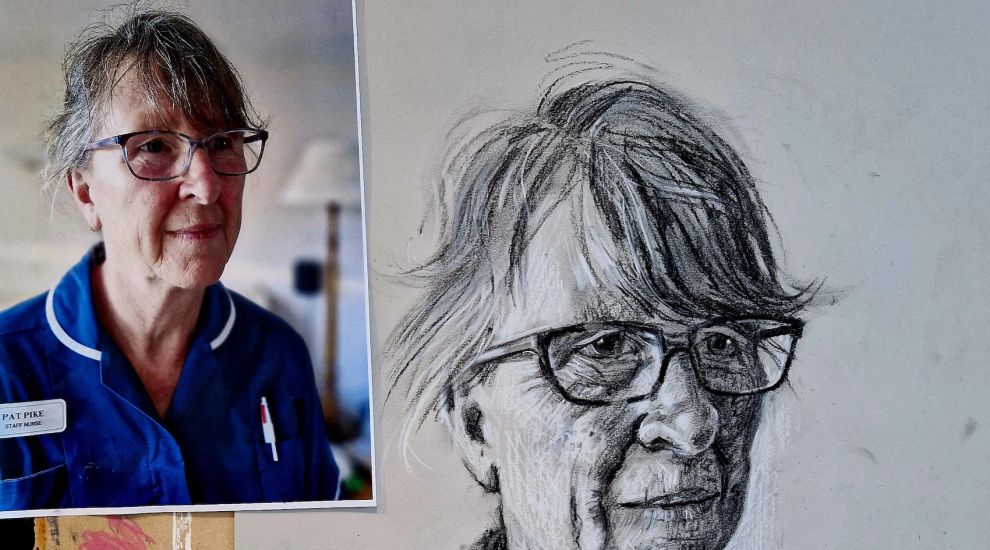 FOCUS: Painting a tribute to a golden Jersey nurse who just won't stop