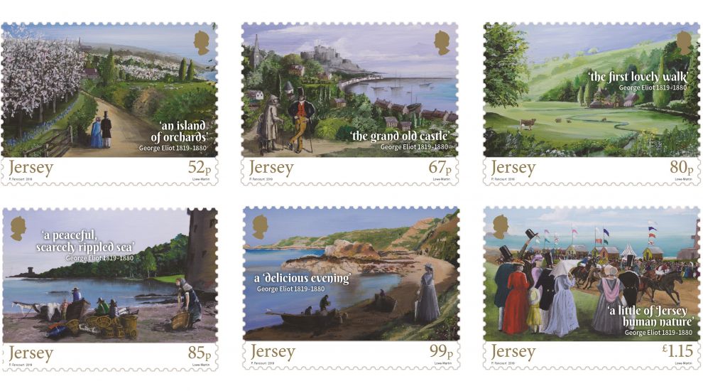 George Eliot commemorated with Jersey stamps