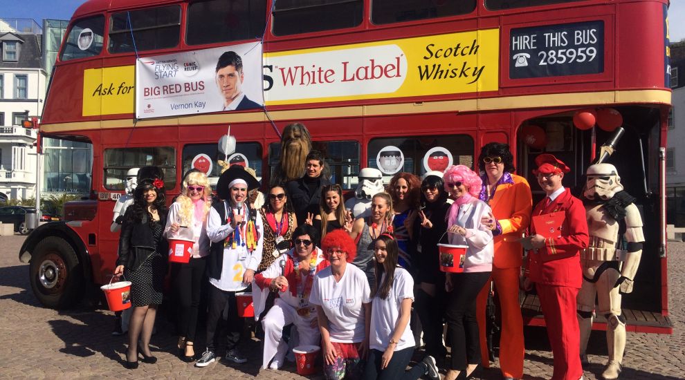 VIDEO: The wheels on the bus go round for Comic Relief