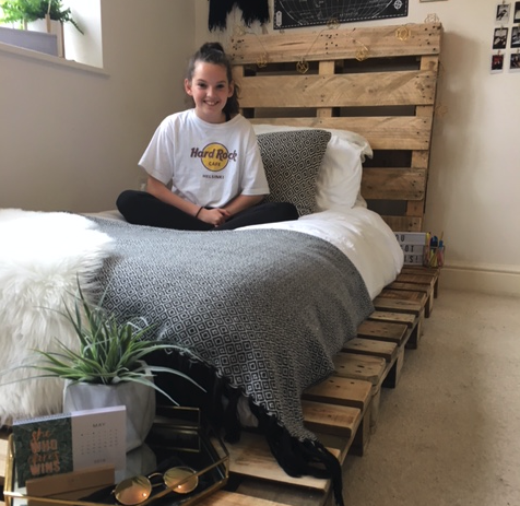 Sweet dreams are made of this: teen builds her own bed