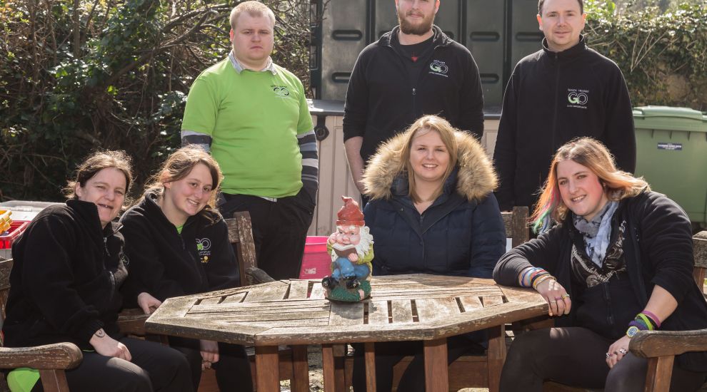 Guernsey Electricity funding helps makeover at GO2 Charity Shop staff garden