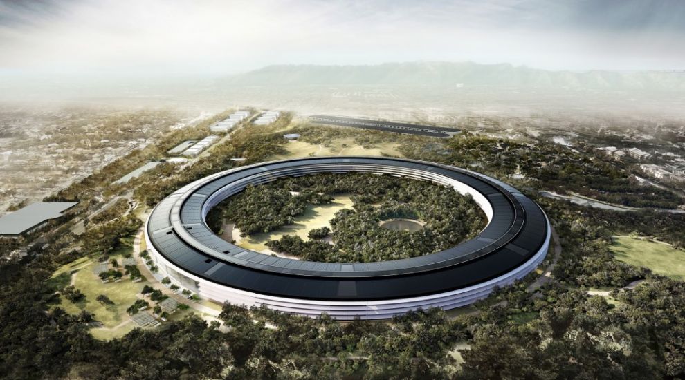 Apple's new headquarters will open in April and features a tribute to Steve Jobs