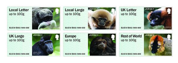 Durrell primates to feature on new Post & Go stamp issue from Jersey Post