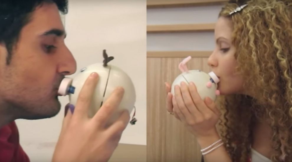 This weird device allows you to send real kisses over the internet