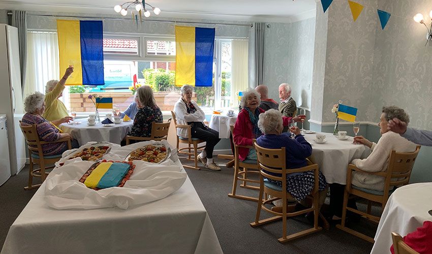 Les Hoûmets Care Home raises funds for the Crisis in Ukraine