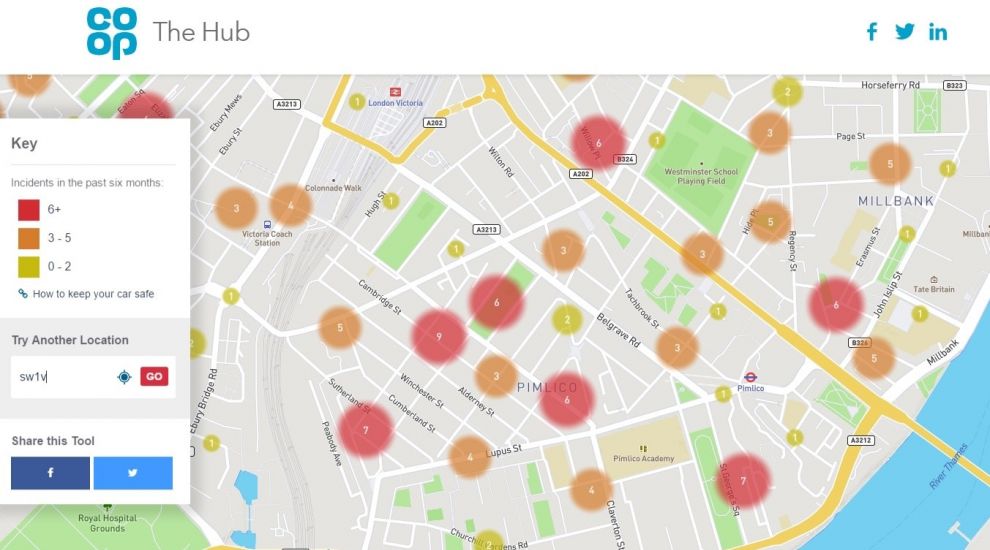 A new interactive map shows how safe car parking is near your home