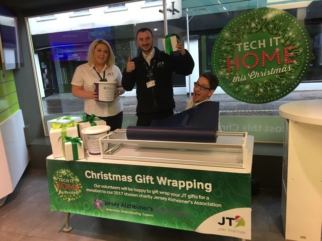 JT gift-wraps free for Jersey Alzheimer’s Association