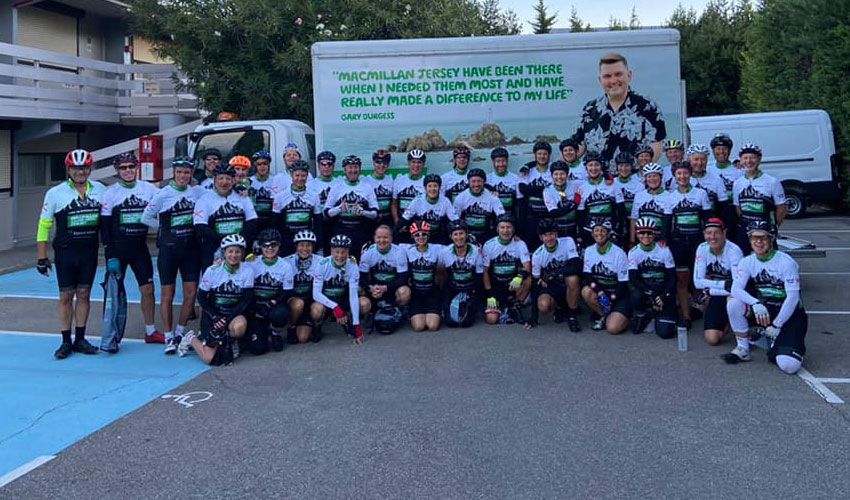 Cyclists make a ‘wheel’ difference for Macmillan Jersey