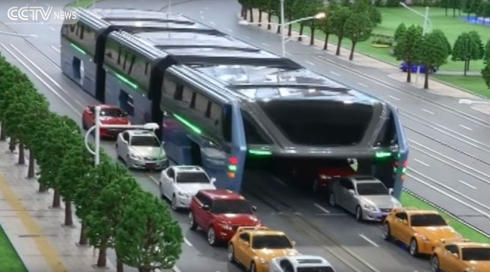 Could this futuristic bus be the solution to China's traffic jams?