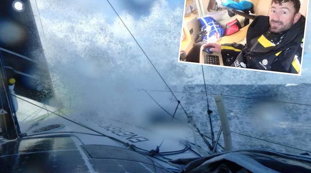 Jersey sailor leads across the Atlantic in tough conditions