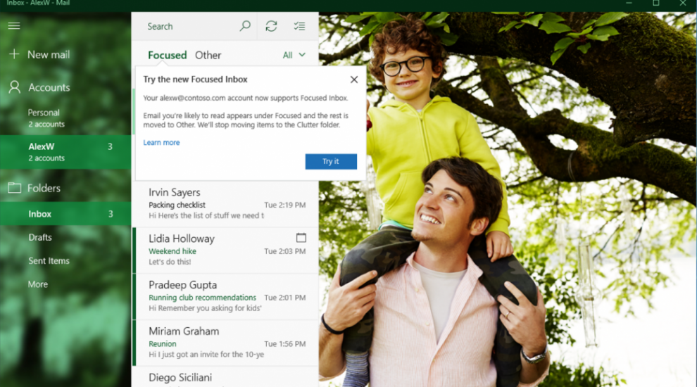 The Windows 10 mail app is getting loads of new features